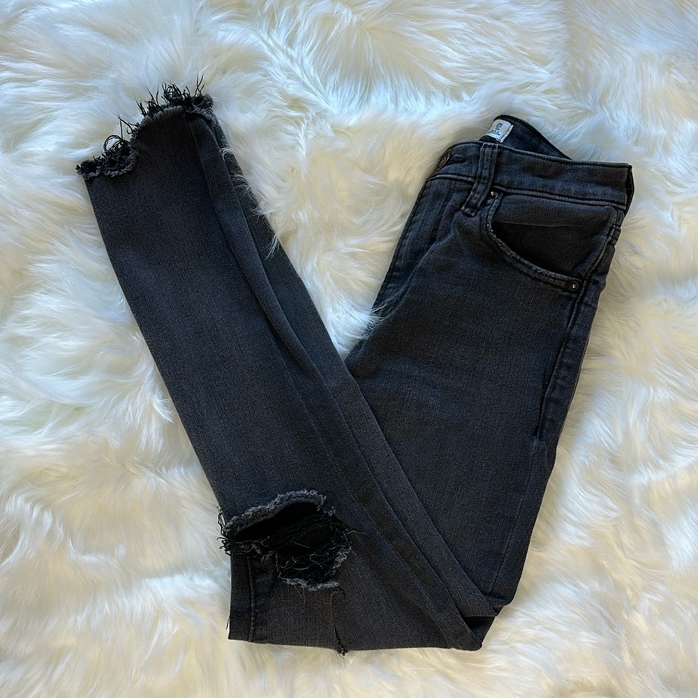 Abercrombie & Fitch The Super Skinny High Rise Curve Love Black Jeans Size 25|0S